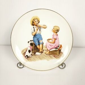Music Master Plate Inspired By Norman Rockwell Art 1986 Gift For Young Musician